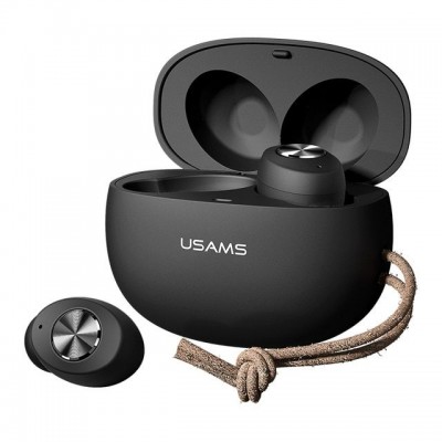 Usams Bluetooth 5.0 TWS Wireless Earbuds Black