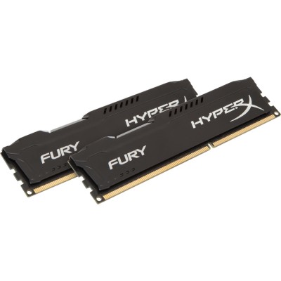 8GB/1600 DDR3 KINGSTON HyperX Fury HX316C10FBK2/8 Black KIT2